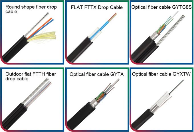 GYTS, GYFTY GJYXCH, GYXTW, ADSS, кабели оптического волокна 2 кабеля падения FTTH крытые на открытом воздухе