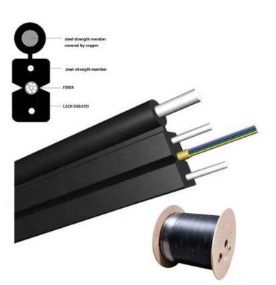 Кабель падения оптического волокна FTTH само- поддерживая FRP GFRP KFRP