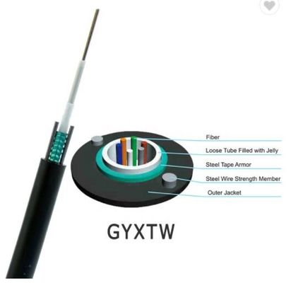 Кабель оптического волокна GYXTW Armored печатает сразу кабель захоронения
