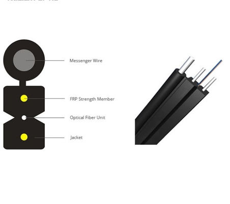 Крытый на открытом воздухе кабель оптического волокна ядра FTTH ядра 4 ядра 2 G657A1 G657A2 1