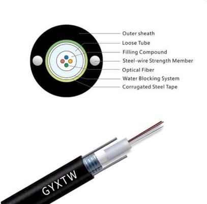Кабель оптического волокна трубопровода ядра 8 GYXTW G652d Armored