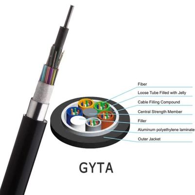 Кабель оптического волокна 4 ядров одиночного режима оптически GYTA на открытом воздухе Не-Armored/кабель связи