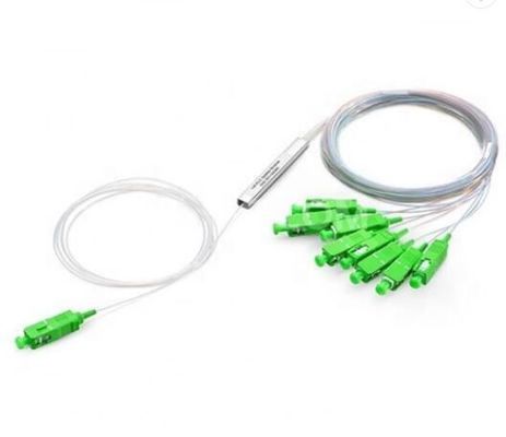 Splitter PLC оптического волокна трубки выхода 1x8 входного сигнала 8 SC APC 1 стальной