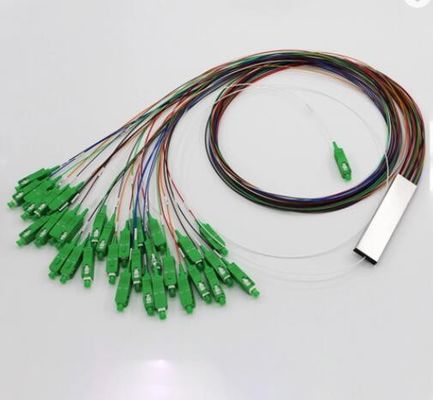 Splitter PLC оптического волокна трубки выхода 1x8 входного сигнала 8 SC APC 1 стальной