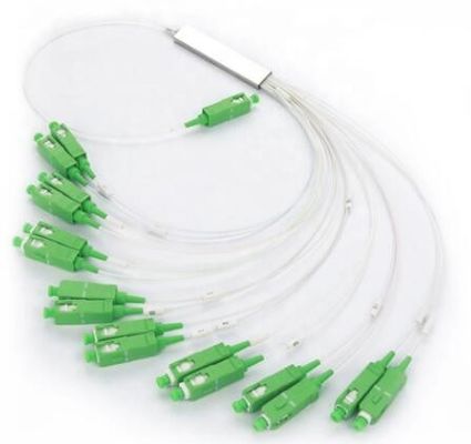 Splitter PLC оптического волокна трубки выхода 1x8 входного сигнала 8 SC APC 1 стальной