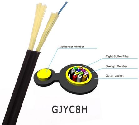 Буфер 2 ядров само- поддерживая плотный вокруг кабеля падения FTTH