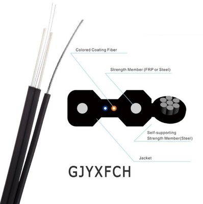 Кабель оптического волокна падения SM само- поддерживая FTTH ядра ядра 2 GJYXFCH 1