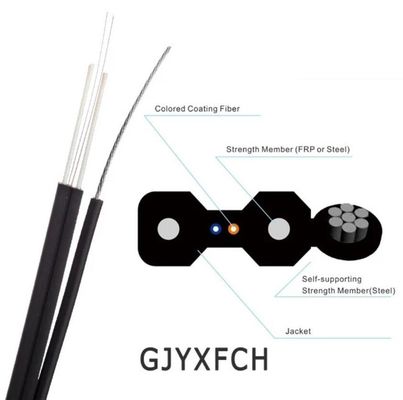 Кабель падения ядра на открытом воздухе само- поддерживая FTTH GJYXFCH 1 до 24 воздушный