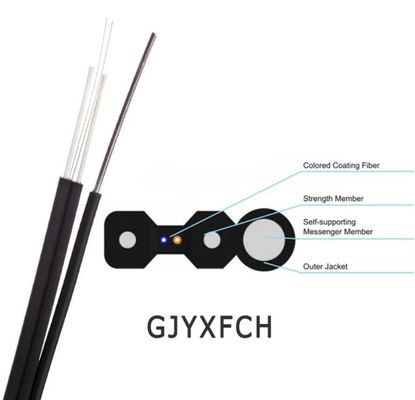 Кабель падения ядра на открытом воздухе само- поддерживая FTTH GJYXFCH 1 до 24 воздушный