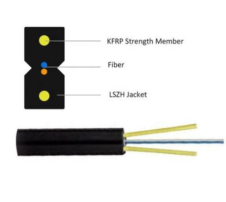 Само- поддерживая тип 1 2 смычка 4 6 8 12 кабель оптического волокна GJXFH ядра FTTH GJXH