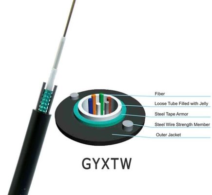 12 кабель оптического волокна ядра на открытом воздухе однорежимный GYXTW