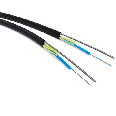 На открытом воздухе воздушное Ftth 24 поддерживать волокна оптического кабеля 12 ядров само-